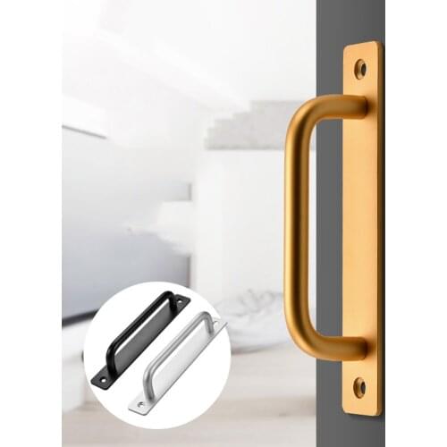Hot！Door Balcony Sliding Barn Door Handle Aluminum Alloy Punch-Free Hand Furniture Hardware For Cabinet Cupboard Interior Door