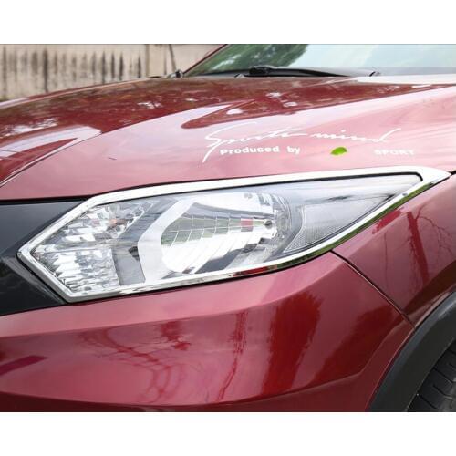 ABS Chrome Car Front Headlight + Rear Tail Light Lamp Cover Trim For Honda VEZEL 2015 2016 2017 2018