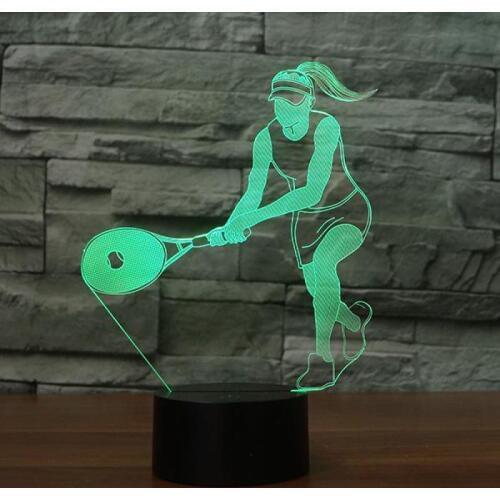 Sports Tennis Female Led Table Lamp For Bedroom Explosion Bedroom Desk Lamp Childrens room decoration 3D night light