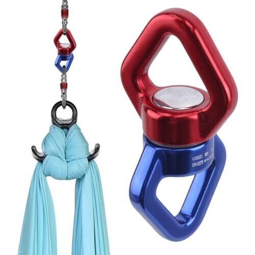 New 30KN Yoga Accessories Universal Ring Gimbal Ring Rotary Connector Rotational Hammock Swing Spinner Rope Swivel Connector