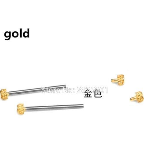 New Watch Accessories 22mm Gold/Silver Stainless Steel Screw Spring Bars Screw Pins for Gc Watch Stock Free Shipping