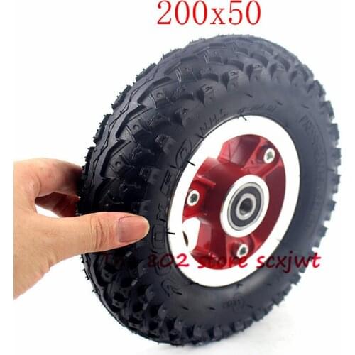 Size 200x50 tire Electric Vehicle Aluminium Alloy Wheel 8''x2''Pneumatic tyre wheels 8 inch Electric Scooter Tyre With Wheel Hub