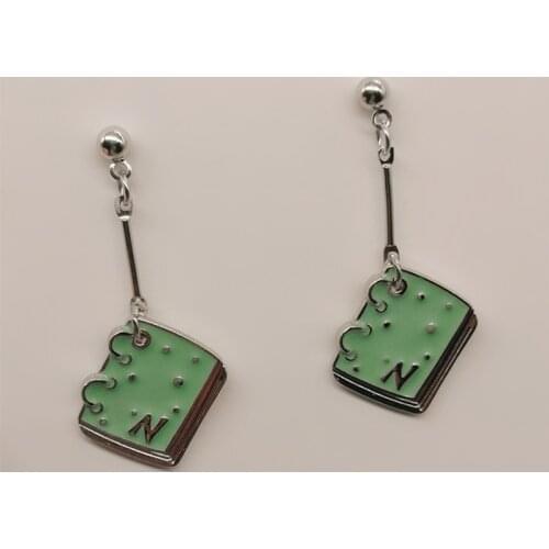 Notebook earring jewelry candy color girl alloy dripping oil cute pendant book earrings
