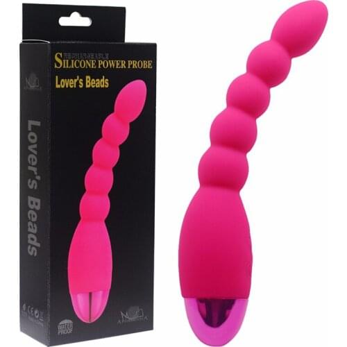 10 Speeds Silicone USB Rechargeable Vibrating Anal Plug Clit Dildo Beads Butt Plug Vibrator Sex Toys for Women