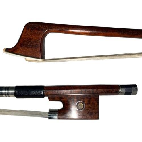 1 Pc High Quality Professional Snake Wood 4/4 Violin Bow Round & Straight Stick Snake Wood Frog Mongolia Horsetail