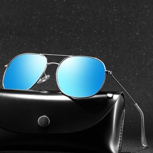 With Case Polaroid Sunglasses Unisex Round Sun Glasses Brand Designer Sunglases Polarized Sunglasses Feminino for Women Men