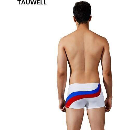TAUWELL Mens Swimming Shorts Holiday Beach Mens Fashionable Patchwork Swimming Suits Hot Spring Mens Swimming Trunks