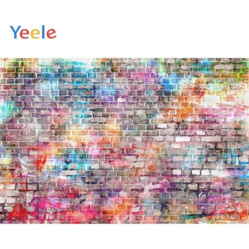 Yeele Colorful Brick Wall Graffiti Portrait Grunge Photography Backgrounds Customized Photographic Backdrops For Photo Studio