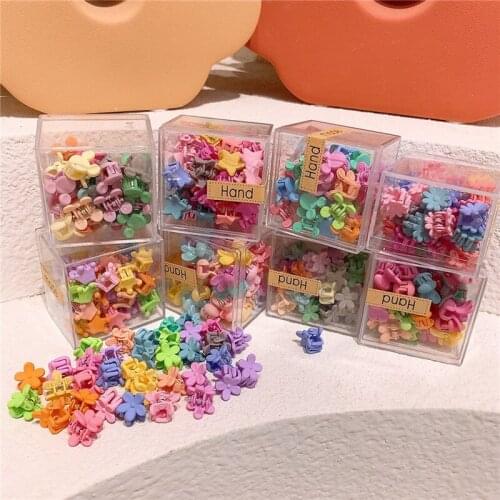 Korea Style New Simple Cute Girl Hairpin Candy Colors Flowers Star Princess Hair Claw for Children Fashion Hair Accessories Set