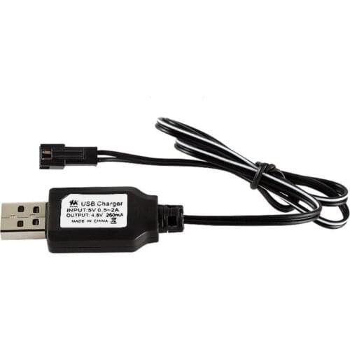 Charging Cable Battery USB Charger Ni-Cd Ni-MH Batteries Pack SM-2P Plug Adapter 4.8V 250mA Output Toys Car