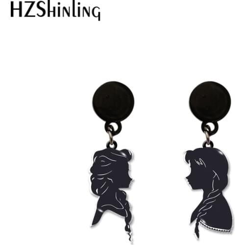 Disney Cartoon Movie Elsa Anna Olaf Acrylic Dangle Drop Earrings Resin Epoxy Ear Fashion Jewelry