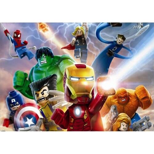 5d Diy Diamond Embroidery Full Round Diamond Painting Cartoon Animation Superhero Children Puzzle Sticky Crystal Cross Gift