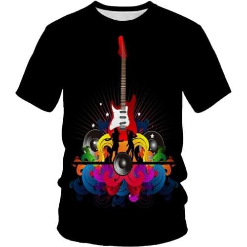 2021 Rock Music Guitar 3d T-shirt Men/Women Summer T-shirt Fashion Casual T-shirt T-shirt/Streetwear Mens Oversized XXS-6xl