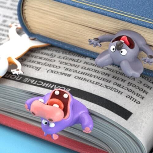 3D Stereo Cartoon Animal Bookmarks Cute Koala Hippo PVC Creative Book Markers 77HA