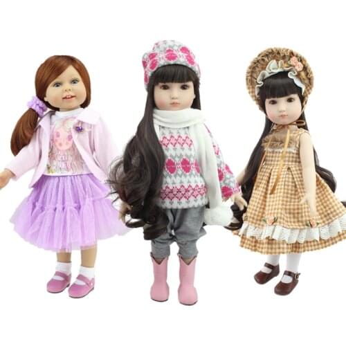 45CM 18Inch Baby Fashion Doll Model Vinyl Body Collection Toys Photography Props Christmas Birthday Gifts