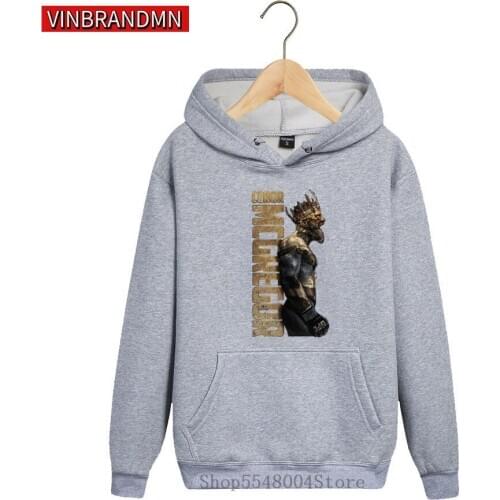 Hot Sale Cool Man The King Conor Mcgregor Hoodies New Black Cotton Championship Conor Sweatshirt Hooded Novelty Pullover Hoodies
