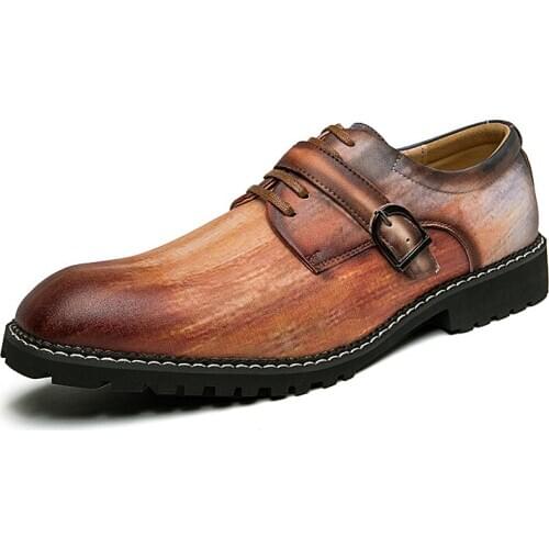 Jumpmore Men Loafers Shoes Slip On Strap Mix Color Black Men Casual Shoes Dress Office Business Wedding Shoes Size 38-46