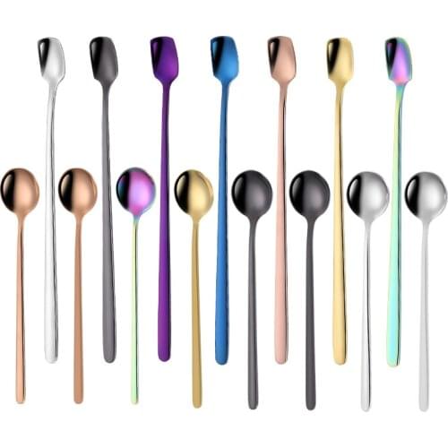 304 Stainless steel dinnerware set spoon tea spoon Dessert coffee ice cream spoons Kitchen accessories Bar tools new long handle