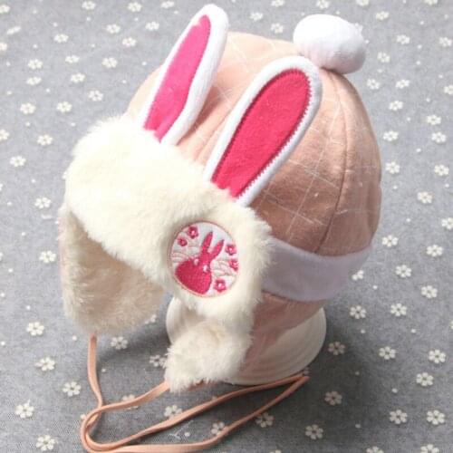 New Winter baby boys girls wool cap childrens hat knitted cap Beret Rabbit ears hat Berets Warm ear protectors MZ7