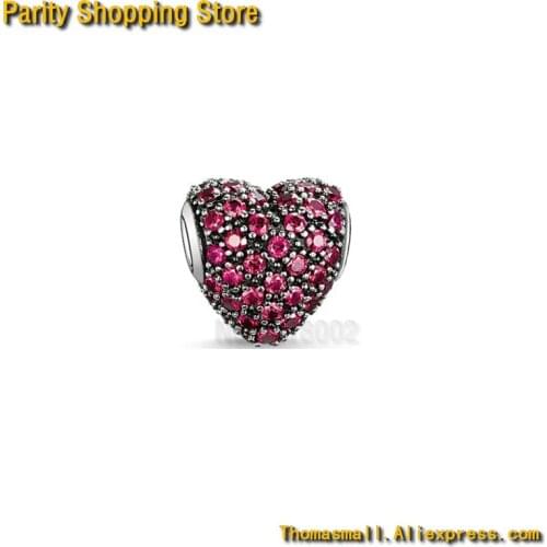 ThomasET1240 Red Heart Piercing Jewelry accessories DIY Jewelry ts Beads fit for bracelets free shipping gem-stone jewelry
