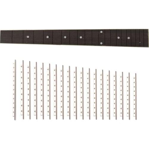 New 1x Wood Guitar Fingerboard Folk Guitar Rose Wood Fingerboard & 19Pcs Guitar Frets Wire 2.0mm/0.08in Copper Fretwire Set