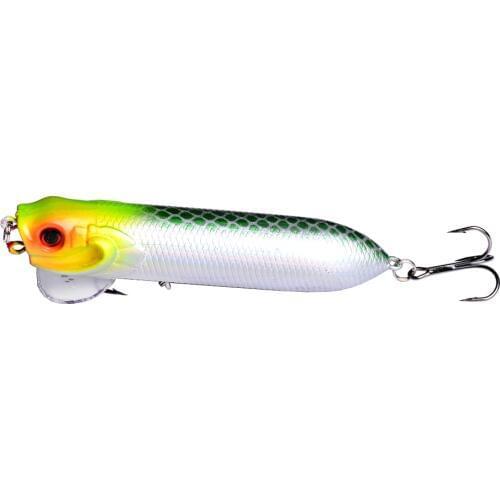 1Pcs Head Pencil Bait Popper 8 Colors 9.5cm/18g Fishing lure Floating Crankbait Sea Bass Pike Topwater 3D Eyes Plastic Wobbler