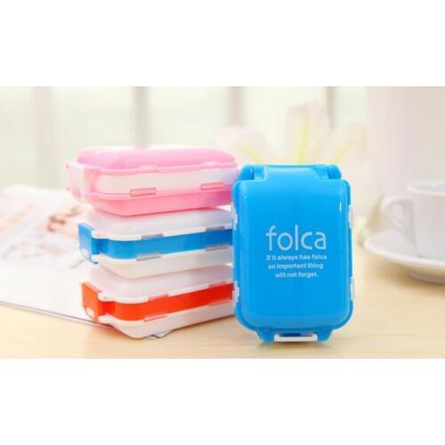 1PC Pill Box Organizer Travel Plastic Folding Vitamin medicina Drug Pill Box Pill Divider Storage Case Container Medicine LF 138