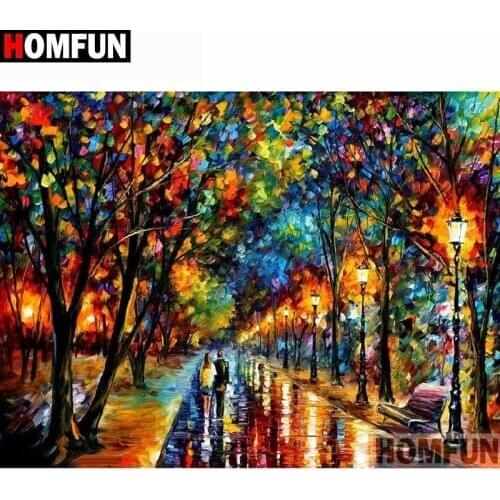 HOMFUN Full Square/Round Drill 5D DIY Diamond Painting "Landscape painting" Embroidery Cross Stitch 3D Home Decor Gift A11303