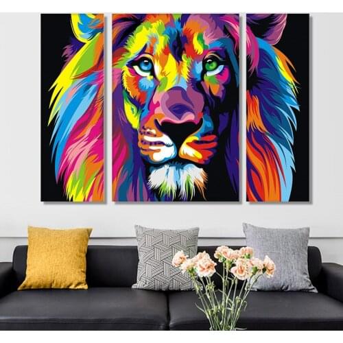 DIY 5D Full Diamond Painting Triple Tiger Cross Stitch Animal Mosaic Embroidery Home Decor