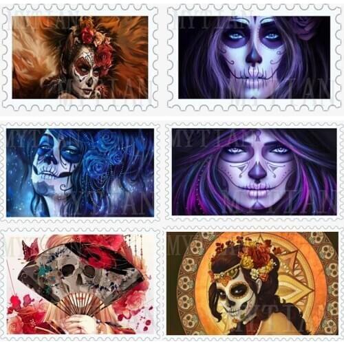 Diamond Painting Full Square/Round Drill Skull girl Beauty 3D Daimond Embroidery Painting Cross Stitch Kit Mosaic home decor