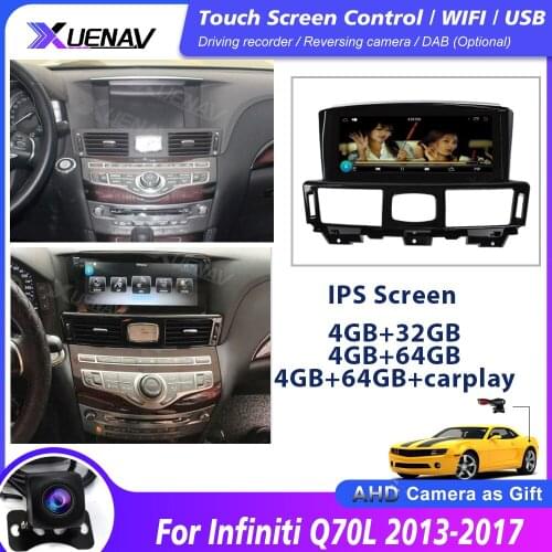Android GPS navigation autoradio Tesla style For Infiniti Q70L 2013 2014 2015 2016 2017 car radio multimedia player DVD player