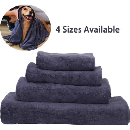 Microfiber Dogs Bath Towel Super Absorbent Pet Bath Towels Cats Quick Drying Towel Pet Supplies