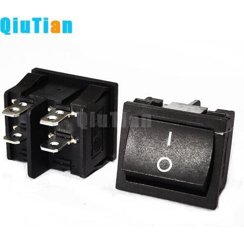 KCD5 Latching Rocker Switch 4 Pin 6 Pin ON-OFF ON-OFF-ON 6A 250V Boat Power Switch Push Button black switches