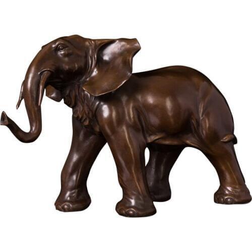 DW-095 Eleghant Elephant Bronze Art Ornament Bronze Wild Animal Elephant Statue Sculpture Elephant Figurines For Home Decoration