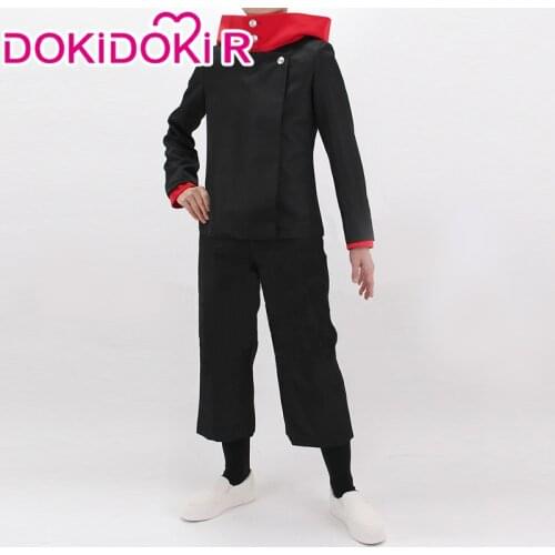 Dokidoki-R Anime Cosplay Jujutsu Kaisen Cosplay Yuji Itadori Manga Version Black Uniform Jujutsu Kaisen Yuji Itadori Costume