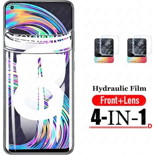 999D Hydrogel Film for Oppo Realme 8 Protection Realme8 Screen Protector on Realme 8 Camera Lens Soft Tempered Glass RMX3085