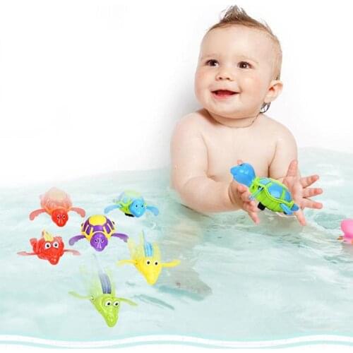Play Water Toys On The Chain Clockwork Fish Swim Small Water A Turtles Toys Play Swim Toddlers Bath Take And Seahorse Babie I0O2