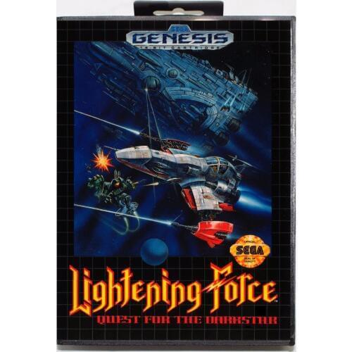 Lightening Force Game Cartridge 16 bit MD Game Card With Retail Box For Sega Mega Drive For Genesis