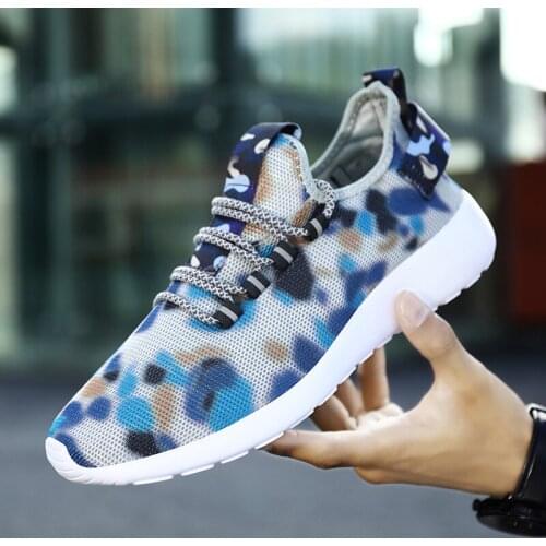 Camouflage Light Male Running Shoes Comfortable Breathable Men Sneakers Casual Antiskid Wear-resistant Jogging Mesh Sports Shoes