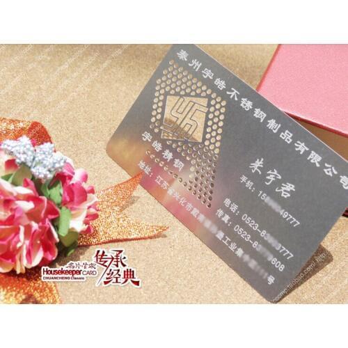 Metallic Color, metal business cards , 100pcs a lot Deluxe Metal Business Card Vip Cards,Double-side credit card NO.3033