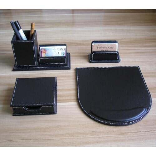 PU leather multifonctional desk organizer pen pencil holder stationery organizer holder case office supplies desk accessories