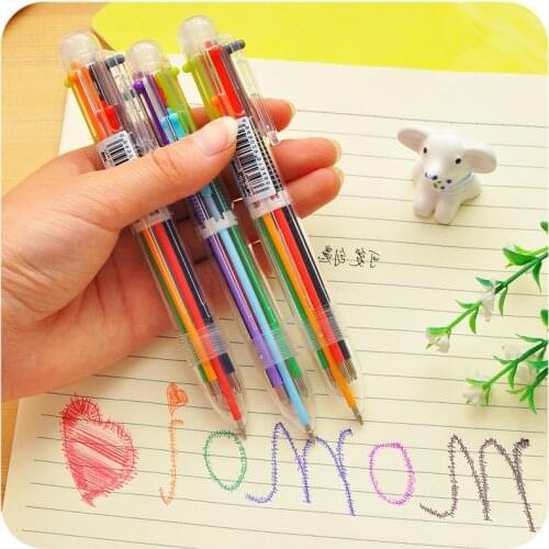 Cartoon Multi Color Ball Pen Student Cute Ball Pen 50 Pcs Per Set Back To School Stationery Wholesale Kids Boy Gift