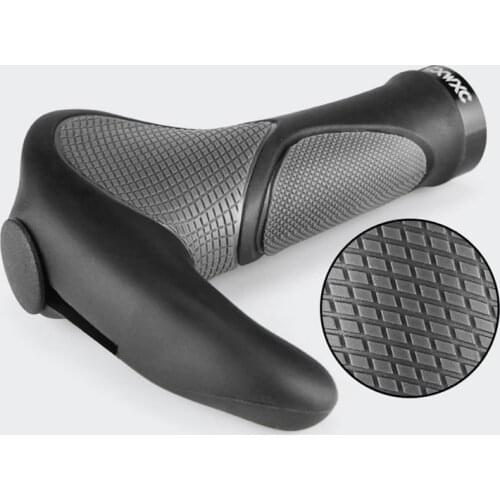 Anti-skid Bicycle Grips Rubber Mountain Bike Grips Integrated Cycling Hand Rest Shockproof Adjustable Vice Horn Bicycle Grips