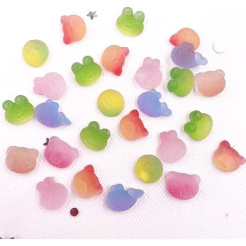New Resin Kawaii Mini Colorful 3D Animal Flatback Rhinestone Appliques Scrapbook DIY Art Accessories Ornaments SH131