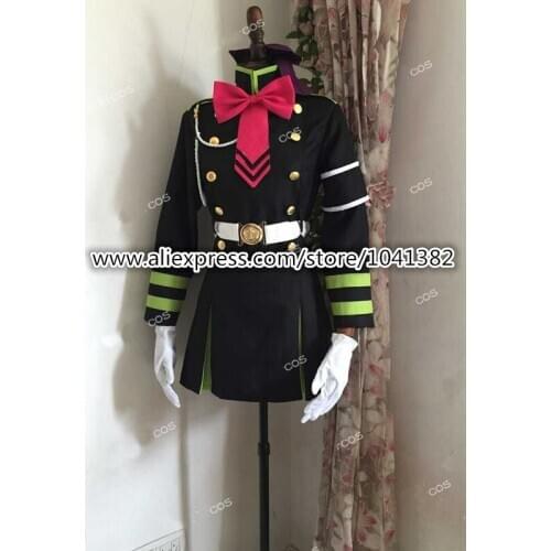 New Seraph of the End Owari no Serafu Shinoa Hiragi Cosplay Costume Shinoa Hiragi Cosplay Halloween Any Size Free Shipping
