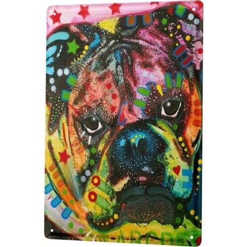 SINCE 2004 Tin Sign Metal Plate Decorative Sign Home Decor Plaques Animal Shelter Colorful Dog