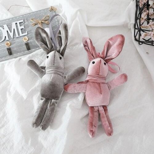 Korean velvet wishing rabbit plush pendant doll Valentines day bag accessories wedding company event birthday gift