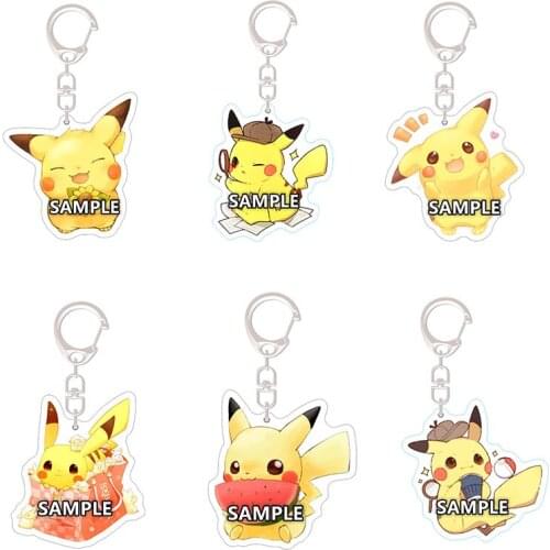 Pokemon Pikachu Anime Keychain Pendant Keychain Bag Pendant Car Man Woman Students Cute Personality Couple New Free Shipping