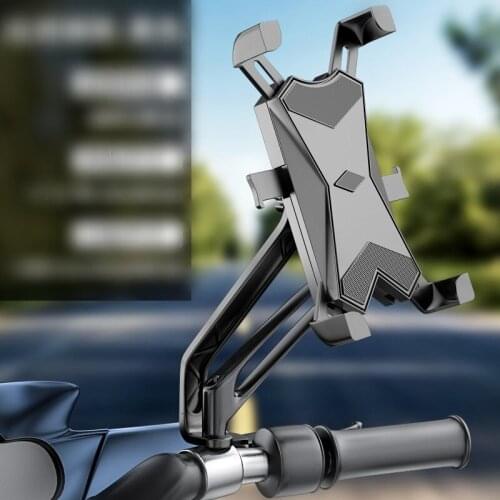 Shockproof Phone Holder for Motorcycle Bike Anti-slip Stable Bracket Bicycle Electrocar Handlebar Clip Phone GPS Stand Holders