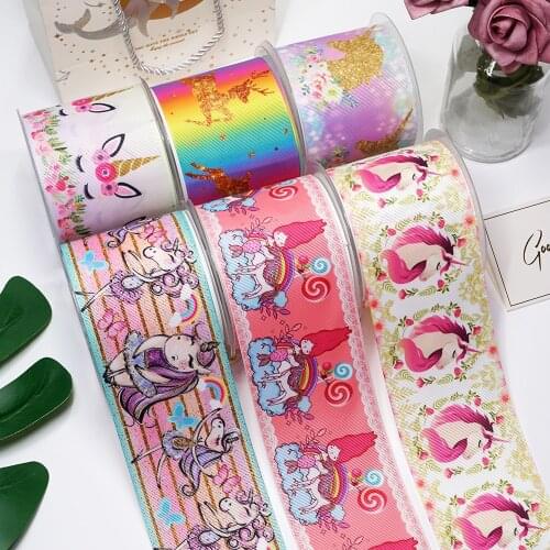 DIY Handmade Materials Printed Grosgrain Ribbon 50 Yard Per Size 34155